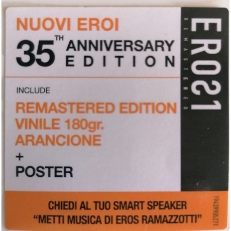 Eros Ramazzotti - Nuovi Eroi (coloured) (0194399052716) виниловая пластинка - фото 6