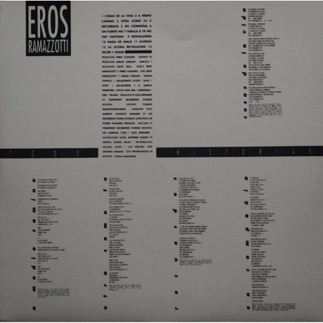 Eros Ramazzotti - Todo Historias (coloured) (0194399054017) виниловая пластинка - фото 3