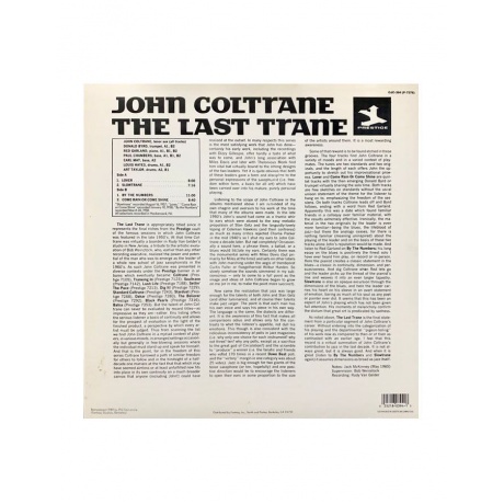 0025218039413, Виниловая пластинка Coltrane, John, The Last Trane (Original Jazz Classics) - фото 2
