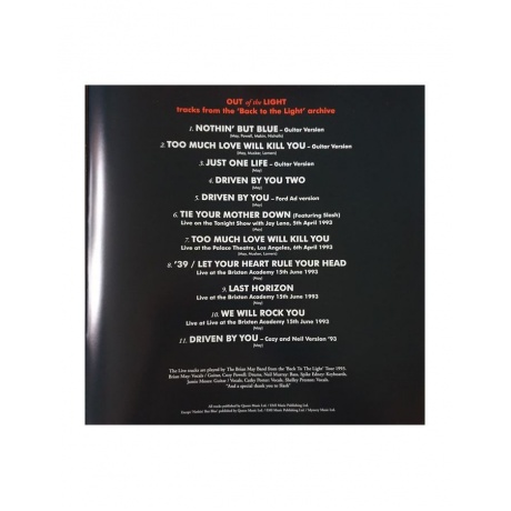 Виниловая пластинка May, Brian, Back To The Light (Box (+2CD)) (0602435789439) - фото 33