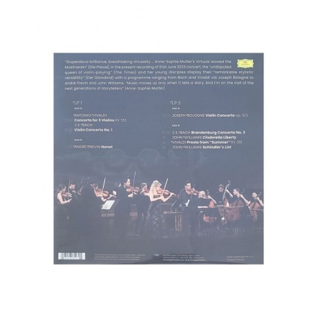 0028948654321, Виниловая пластинка Mutter, Anne-Sophie, Bach/ Bologned/ Previn/ Vivaldi/ Williams - фото 2