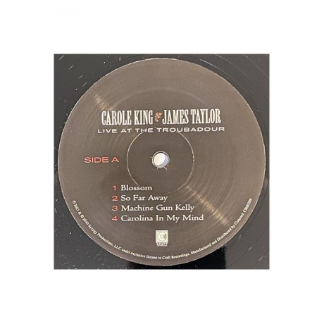 Виниловая пластинка Taylor, James; King, Carole, Live At The Troubadour (0888072092723) - фото 4