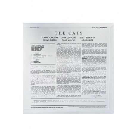 Виниловая пластинка Flanagan; Coltrane; Burrell; Sulieman, The Cats (Original Jazz Classics) (0888072505049) - фото 4