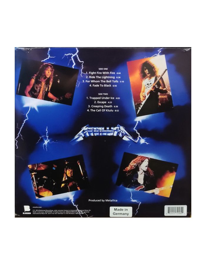 Виниловая пластинка Metallica, Ride The Lightning (coloured) (0602455725844) - фото 3