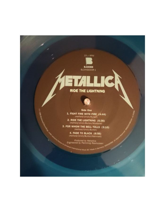 Виниловая пластинка Metallica, Ride The Lightning (coloured) (0602455725844) - фото 5