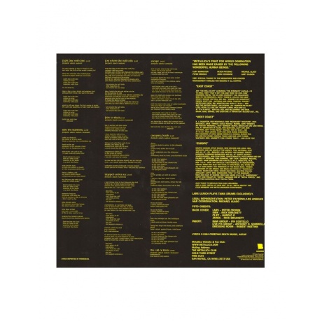 Виниловая пластинка Metallica, Ride The Lightning (coloured) (0602455725844) - фото 10