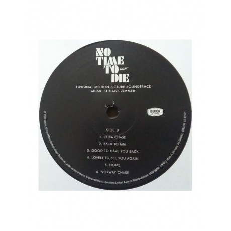 Виниловая пластинка OST, No Time To Die (Hans Zimmer) (0602508823381) - фото 6