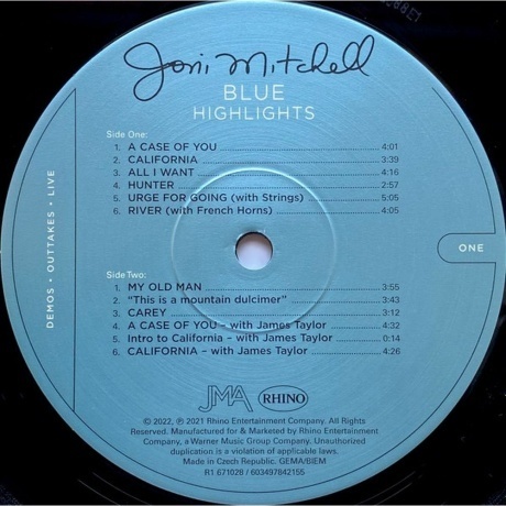 Joni Mitchell - Blue Highlights (0603497842155) виниловая пластинка - фото 3