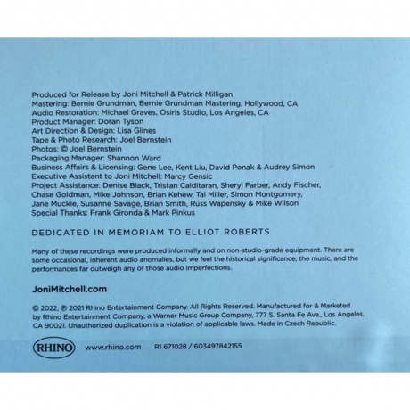 Joni Mitchell - Blue Highlights (0603497842155) виниловая пластинка - фото 5