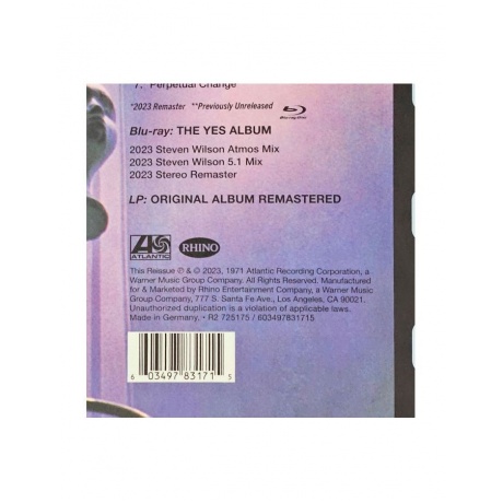 Виниловая пластинка Yes, The Yes Album - deluxe (0603497831715) - фото 29