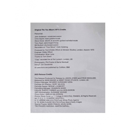 Виниловая пластинка Yes, The Yes Album - deluxe (0603497831715) - фото 35