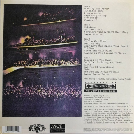 Neil Young - Carnegie Hall 1970 (0093624885153) виниловая пластинка - фото 3