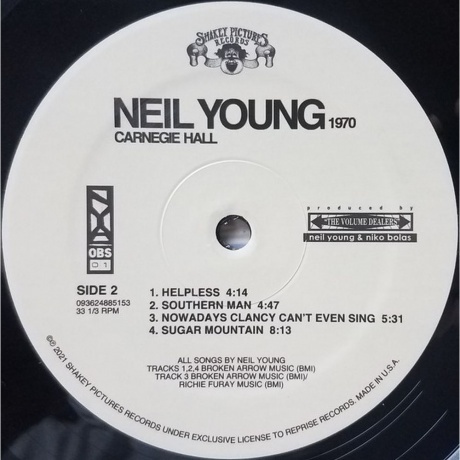 Neil Young - Carnegie Hall 1970 (0093624885153) виниловая пластинка - фото 5