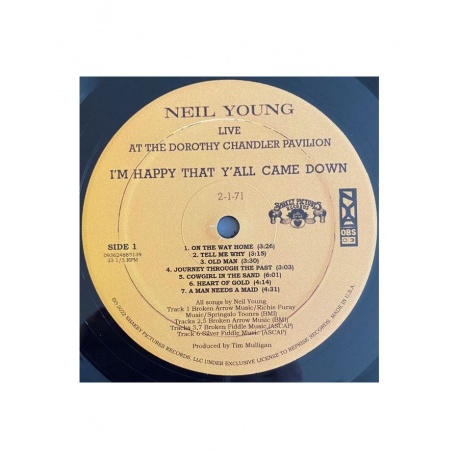Виниловая пластинка Young, Neil, Dorothy Chandler Pavilion 1971 (0093624885139) - фото 5