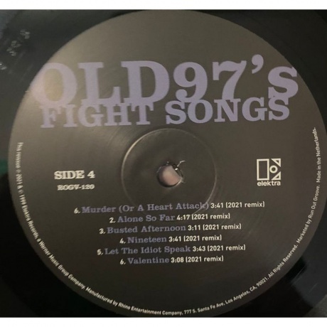 Old 97's - Fight Songs (0081227892487) виниловая пластинка - фото 15