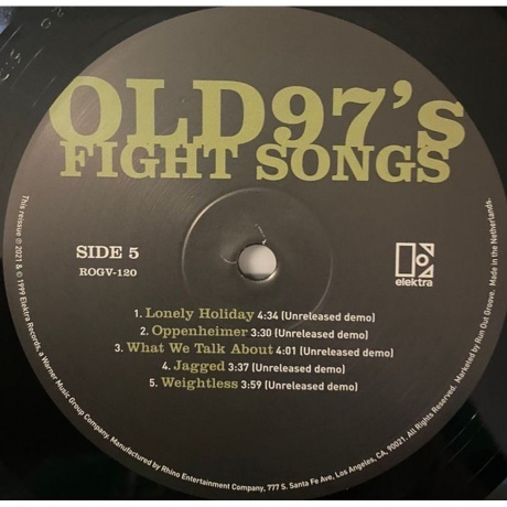 Old 97's - Fight Songs (0081227892487) виниловая пластинка - фото 16