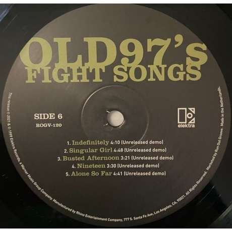 Old 97's - Fight Songs (0081227892487) виниловая пластинка - фото 17