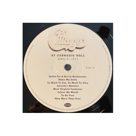 Виниловая пластинка Chicago, At Carnegie Hall, 1971 (0603497842148) - фото 7
