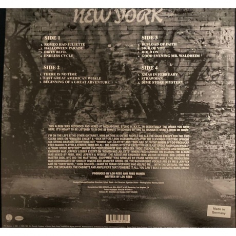 Lou Reed - New York (coloured) (0603497843206) виниловая пластинка - фото 3