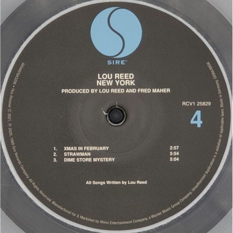Lou Reed - New York (coloured) (0603497843206) виниловая пластинка - фото 8