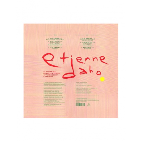 Виниловая пластинка Daho, Etienne, Il Ne Dira Pas EP (V12) (coloured) (0190296608261) - фото 2