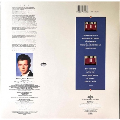 Rick Astley - Whenever You Need Somebody (4050538806670) виниловая пластинка - фото 3