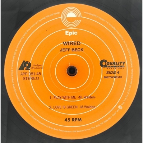 Jeff Beck - Wired (Analogue) (0753088008177) виниловая пластинка - фото 5