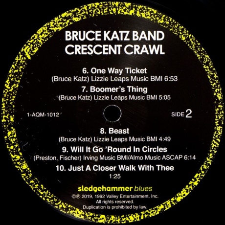 0092592101210, Bruce Katz Band, Crescent Crawl (Analogue) виниловая пластинка - фото 6