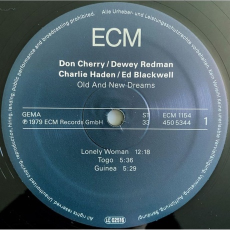 Don Cherry &amp; Dewey Redman &amp; Charlie Haden &amp; Ed Blackwell - Old And New Dreams (Analogue) (0602445053445) виниловая пластинка - фото 3