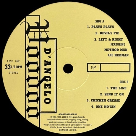 D'Angelo - Voodoo (0602547240842) виниловая пластинка - фото 6