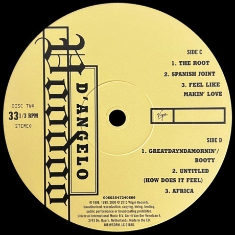 D'Angelo - Voodoo (0602547240842) виниловая пластинка - фото 8