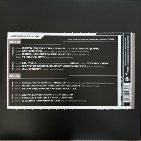 De La Soul - Art Official Intelligence: Mosaic Thump (0810098503037) виниловая пластинка - фото 2
