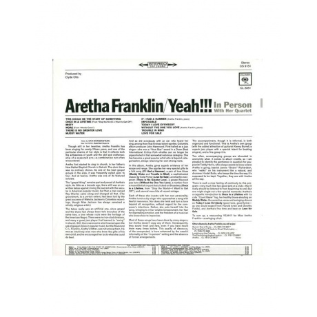 5060149622438, Виниловая пластинкаFranklin, Aretha, Yeah!! (Analogue) - фото 2