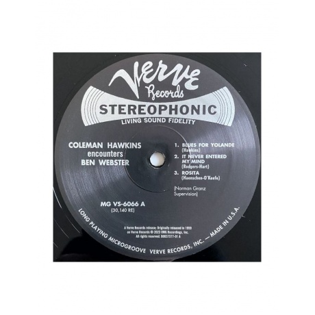 0602455098603, Виниловая пластинкаHawkins, Coleman, Coleman Hawkins Encounters Ben Webster (Acoustic Sounds) - фото 5