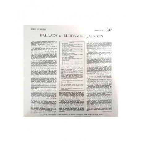 Milt Jackson - Ballads &amp; Blues (Analogue) (4260019715777) виниловая пластинка - фото 2