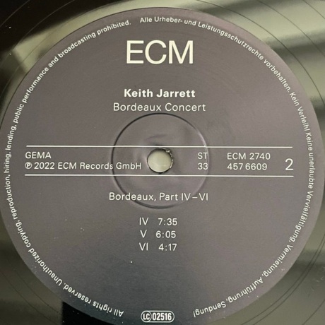 Keith Jarrett - Bordeaux Concert (0602445766086) виниловая пластинка - фото 6