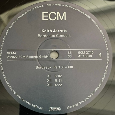 Keith Jarrett - Bordeaux Concert (0602445766086) виниловая пластинка - фото 8