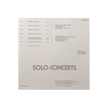 0602445053254, Виниловая пластинкаJarrett, Keith, Solo Concerts Bremen/ Lausanne (Box) - фото 11