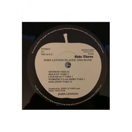 0602507354541, Виниловая пластинкаLennon, John, Plastic Ono Band (Half Speed) - фото 11