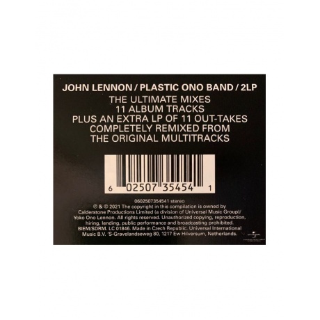 0602507354541, Виниловая пластинкаLennon, John, Plastic Ono Band (Half Speed) - фото 15