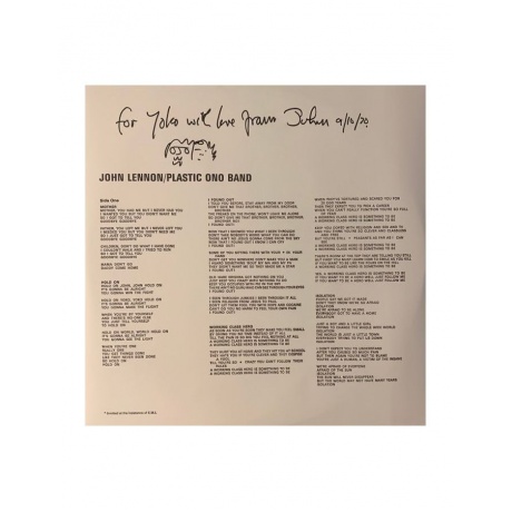 0602507354541, Виниловая пластинкаLennon, John, Plastic Ono Band (Half Speed) - фото 5
