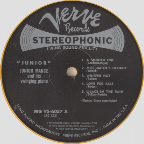 Junior Mance - Junior (Verve By Request) (0602455798862) виниловая пластинка - фото 3