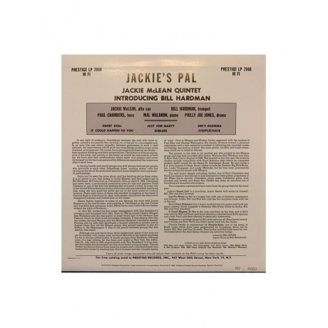 Jackie McLean - Jackie's Pal (Analogue) (0753088706813) виниловая пластинка - фото 2
