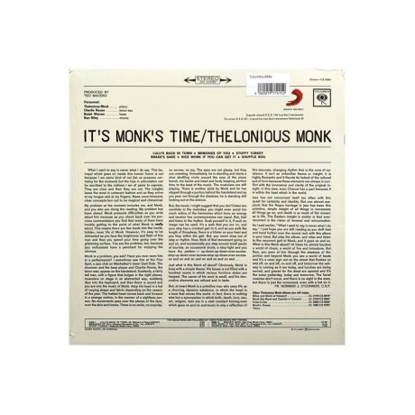 4260019714152, Виниловая пластинкаMonk, Thelonious, It's Monk's Time (Analogue) - фото 2