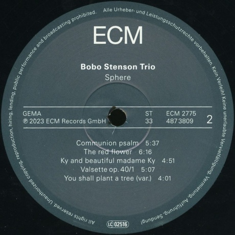 Bobo Stenson - Sphere (0602448738097) виниловая пластинка - фото 3