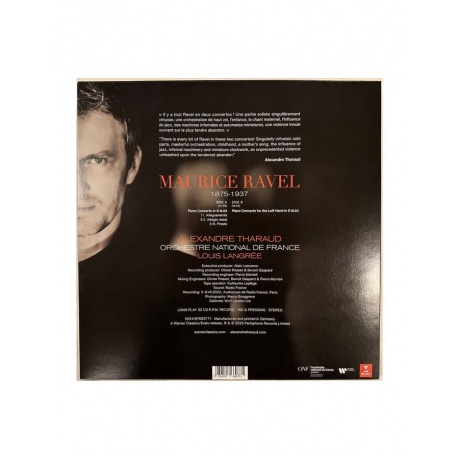 5054197660771, Виниловая пластинкаTharaud, Alexandre, Ravel: Concertos - фото 2