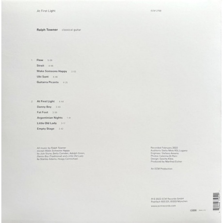 Ralph Towner - At First Light (0602448759511) виниловая пластинка - фото 2
