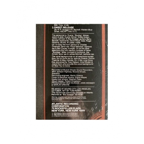 Boz Scaggs - Boz Scaggs (Analogue) (4260019715852) виниловая пластинка - фото 8