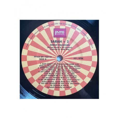 5060149622988, Виниловая пластинкаVaughan, Sarah, Sarah + 2 (Analogue) - фото 4