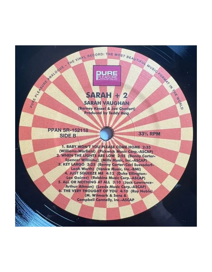 5060149622988, Виниловая пластинкаVaughan, Sarah, Sarah + 2 (Analogue) - фото 4